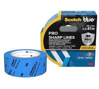 ScotchBlue PRO Sharp cinta de enmascarar para líneas precisas, 1 rollo (36 mm x 41 m), cinta de pintor azul para pintura y renovación, tecnología 3M, 100% PEFC