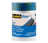 ScotchBlue PT2093EL-24 - Cinta de pintor preplástica, 24 pulgadas x 30 yardas, cinta adhesiva y película de enmascarar combinadas en un solo producto, adherencia estática para permanecer en un solo