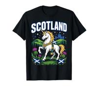 Scotland Outfit for Women Men Scottish Unicorn Flag Thistle Camiseta