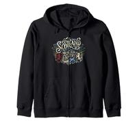 Scotland The Auld Country - Estampado Desgastado Sudadera con Capucha