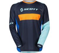 Scott 350 Race Evo 2023 Camiseta de Motocross para niños, azul-naranja, tamaño XL