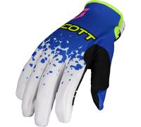 Scott 350 Race Evo Guantes de motocross, Azul/Amarillo, Talla S