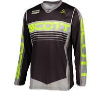 Scott 350 Race Motocross Jersey, gris/amarillo, Talla XXL