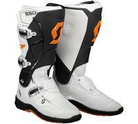 Scott 550 Botas de Motocross, blanco-naranja, tamaño 48 para Hombres