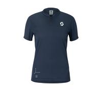 Scott Camiseta de mujer Vertic Zip S/S azul M