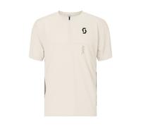 Scott - Ropa MTB - Vertic Zip SS Tee M Cotton White Toast Beige - Talla L - Blanco Blanco L