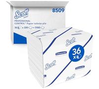 Scott Control Papel Higiénico Plegado 8509, 2 Capas, Suave y Fuerte, 36 Paquetes x 220 Hojas (7.920 total)