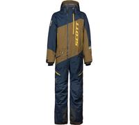 Scott DS Shell Dryo 2023 Traje de moto de nieve de una pieza, Marrón/azul oscuro, Talla M