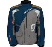 Scott Dualraid Dryo Chaqueta textil de motocicleta, Azul oscuro/gris, Talla Short 2XL