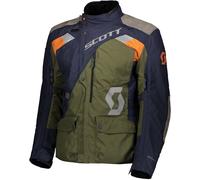 Scott Dualraid Dryo Chaqueta textil de motocicleta, Azul oscuro/verde, Talla 4XL