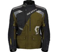 Scott Dualraid Dryo Chaqueta textil de motocicleta, Verde oliva/negro, Talla Short XL