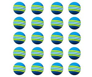 Scott Edward Air Golf - Pelotas de práctica de golf, multicolor y ligera, 20 piezas, entrenamiento de golf en interiores y exteriores, para patio trasero, suave para niños, mascotas (azul)