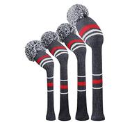 Scott Edward Juego de 4 Fundas para Cabeza de Golf, Fit Driver (460 CC) Fairways híbrido/UT, Suave y cálido, Mantiene Limpio el Club, con Etiquetas de números giratorios