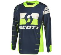 Scott Enduro Camiseta de Motocross, Azul/Amarillo, Talla M