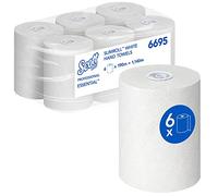 Scott Essential Slimroll Toallas de Mano en Rollo 6695, 1 Capa, Secamanos Absorbentes, 6 Rollos x 190 metros de Papel (1.140 m total)