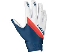 Scott Evo Dirt Guantes de motocross, blanco-rojo-azul, tamaño S para Hombres