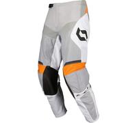 Scott Evo Race Bright White Pantalones de motocross, blanco/naranja, Talla 28