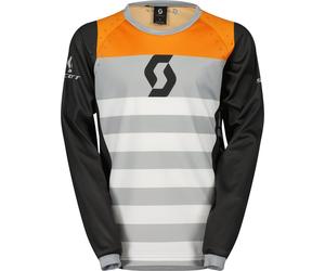 Scott Evo Race Maillot de motocross para niños, negro/gris/naranja, Talla L