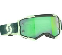 Scott Fury Chrome Dark Gafas de motocross, Verde oscuro/verde claro, Talla única