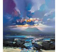 Scott Naismith Lienzo Impreso West Coast Blues III, Algodón, Multicolor, 1.80 x 40.00 x 40.00 cm
