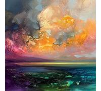 Scott Naismith The Art Group Isle of Jura Emerges - Lienzo Impreso, algodón, Multicolor, 40 x 40 x 1,3 cm