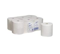 Scott Performance Toallas secamanos 6665 - Hoja de 200 m blanca de 1 capa por rollo (la caja contiene 6 rollos)