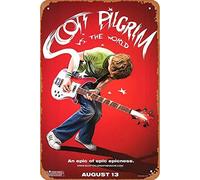 Scott Pilgrim Vs. The World Movies Poster Movies & TV Series Vintage Cartel de metal de estaño 20.3 x 30.5 cm decoración de pared