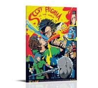 Scott Pilgrim Vs. The World- Pósteres impermeables para pared, impresión en casa, a prueba de humedad, fácil de instalar y resistente a la decoloración, estilo marco, 50 x 75 cm