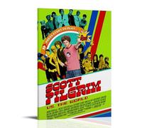 Scott Pilgrim VsPosters - Póster estético para dormitorio, pintura decorativa, lienzo, arte de pared, póster para sala de estar, dormitorio, pintura de pared, estilo marco, 50 x 75 cm