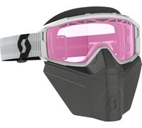 Scott Primal Safari Facemask Gafas de nieve blancas / rosadas, blanco-rosa para Hombres