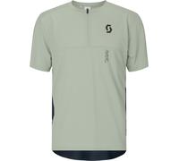 Scott - Ropa MTB - Vertic Zip SS Tee M Spray Grey Dark Blue - Talla M - Gris Gris M