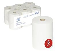 Scott Slimroll Toalla secamanos 6697 - Rollo de 190 m, blanco, 1 capa (el paquete contiene 6 rollos)