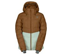 Scott Ultimate Warm, chaqueta de pluma de fibra para mujer, marrón/verde claro 40(L)