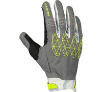 Scott X-Plore D30 Guantes de motocross, gris/amarillo, Talla M