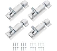 scottchen Pro 4 pestillos de puerta deslizante, perno de barril con base de aleación de aluminio, núcleo de pestillo de acero inoxidable, cerradura de puerta sólida resistente, herrajes de protección