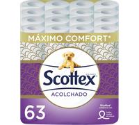 Scottex Acolchado Papel Higiénico | Rollos con 3 capas de Comfort y Suavidad