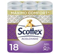 Scottex Acolchado Papel Higiénico | Rollos con 3 capas de Comfort y Suavidad