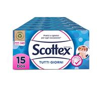 Scottex Box Tutti Giorni - Pañuelos de papel, prácticos y cómodos, con papel certificado FSC, 2100 unidades, 15 cajas de 140 pañuelos