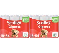 Scottex Gigante Papel Higiénico Seco 18 rollos (Paquete de 2)