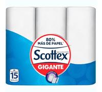 Scottex Papel de Cocina Gigante | 15 Rollos XXL con 80% Más de Papel | Rollo de Cocina Multiusos, Alta Absorción y Resistencia | Certificación FSC | Formato Ahorro