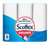 Scottex Papel de Cocina Gigante | 9 Rollos XXL con 80% Más de Papel | Rollo de Cocina Multiusos, Alta Absorción y Resistencia | Certificación FSC | Formato Ahorro