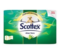SCOTTEX papel higiénico aloe vera paquete 6 uds