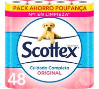 SCOTTEX papel higiénico Cuidado Completo Original paquete 48 rollos