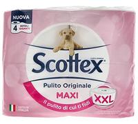 Scottex Papel higiénico limpio original, 4 rollos
