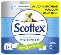 Scottex Papel Higiénico Megarollo 9 uds
