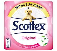 Scottex - Papel Higiénico - Pack de 4 rollos (Papel WC)