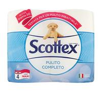 Scottex Pulito Completo - Papel higiénico, 4 rollos