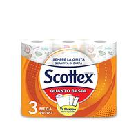 Scottex Quanto Basta, Papel De Cocina, Opción Medio Rasgón, Papel Certificado FSC, 3 Maxi Rollos