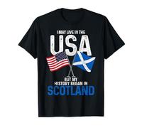 Scottish American Mi historia comenzó en Scotland Pride Vintage Camiseta