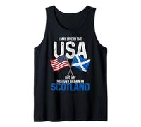 Scottish American Mi historia comenzó en Scotland Pride Vintage Camiseta sin Mangas